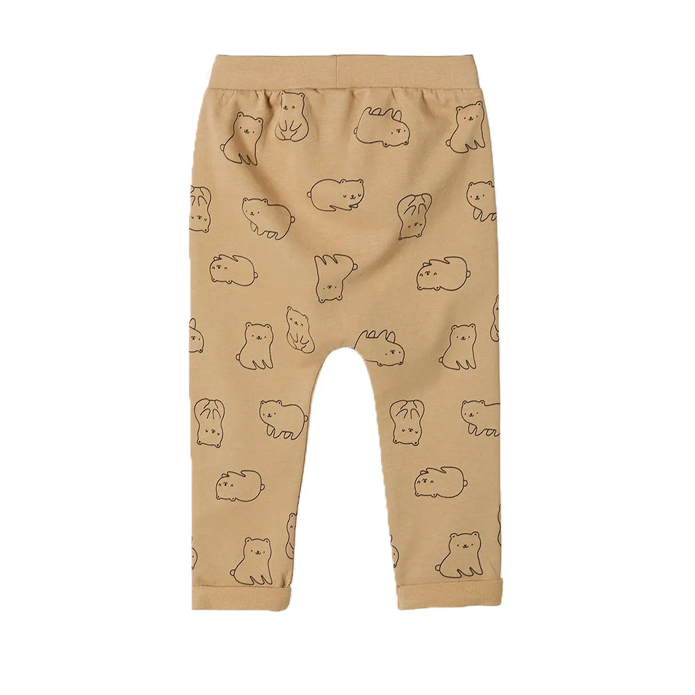 5.10.15  All Over Baby Bear Print Folded Skin Trouser 12755