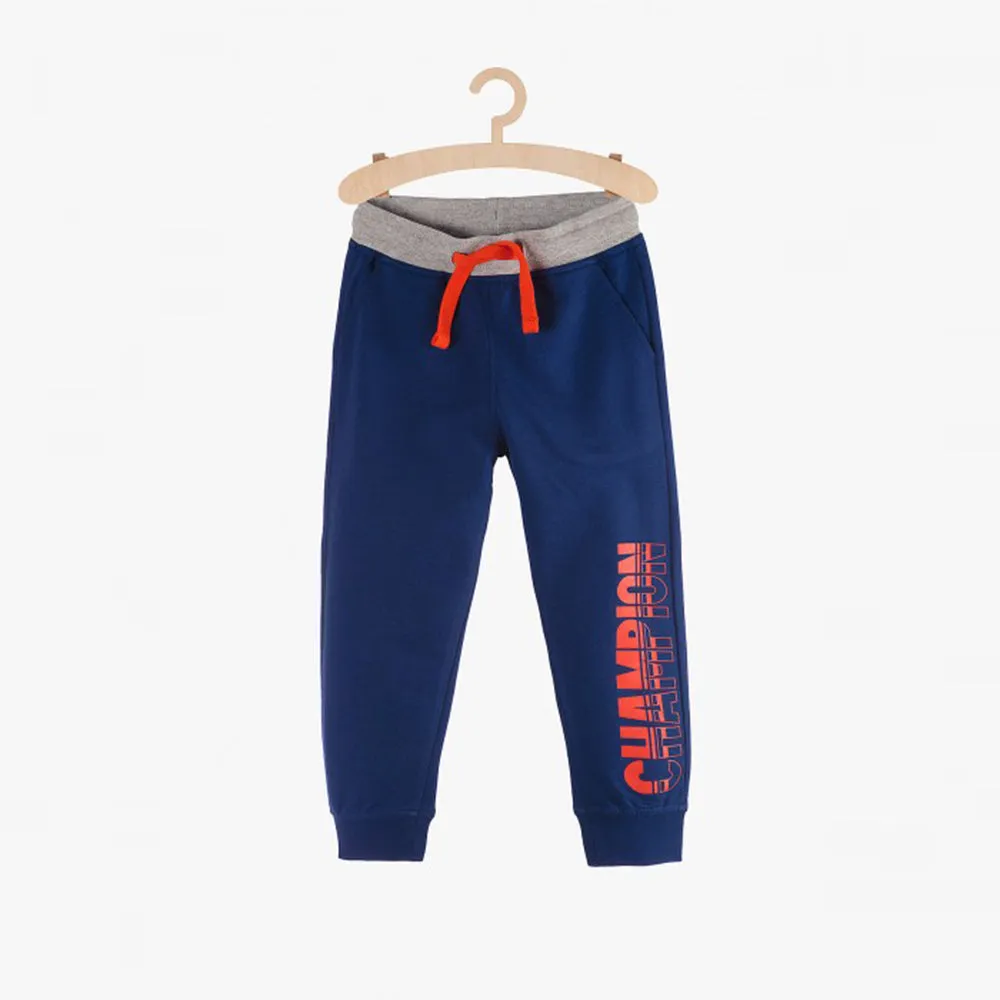 5.10.15 Champion Print Grey Belt Navy Blue Terry Trouser 11475