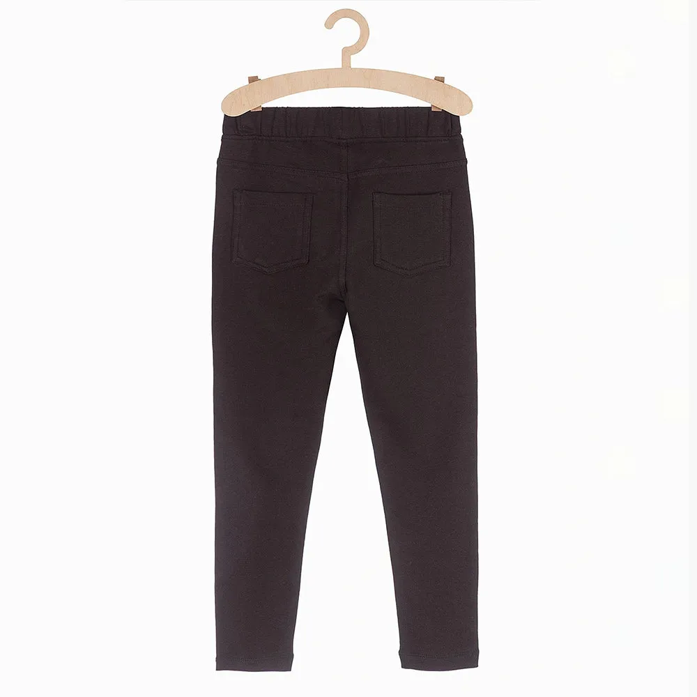 5.10.15 Embroided Heart Black Terry Legging 11427