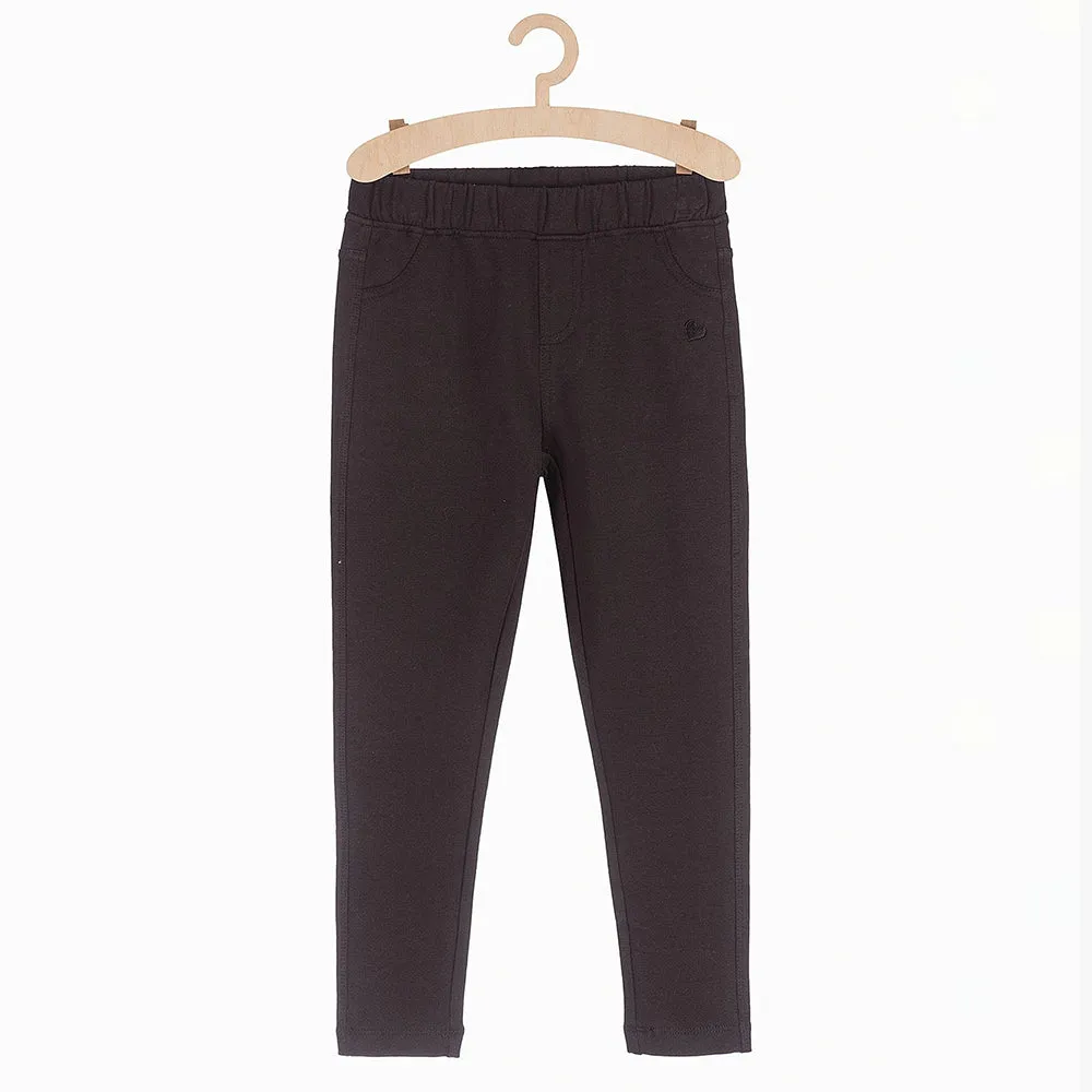 5.10.15 Embroided Heart Black Terry Legging 11427