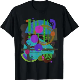 Abstract Art Mid-Century Modern Hipster Kandinsky Style T-Shirt