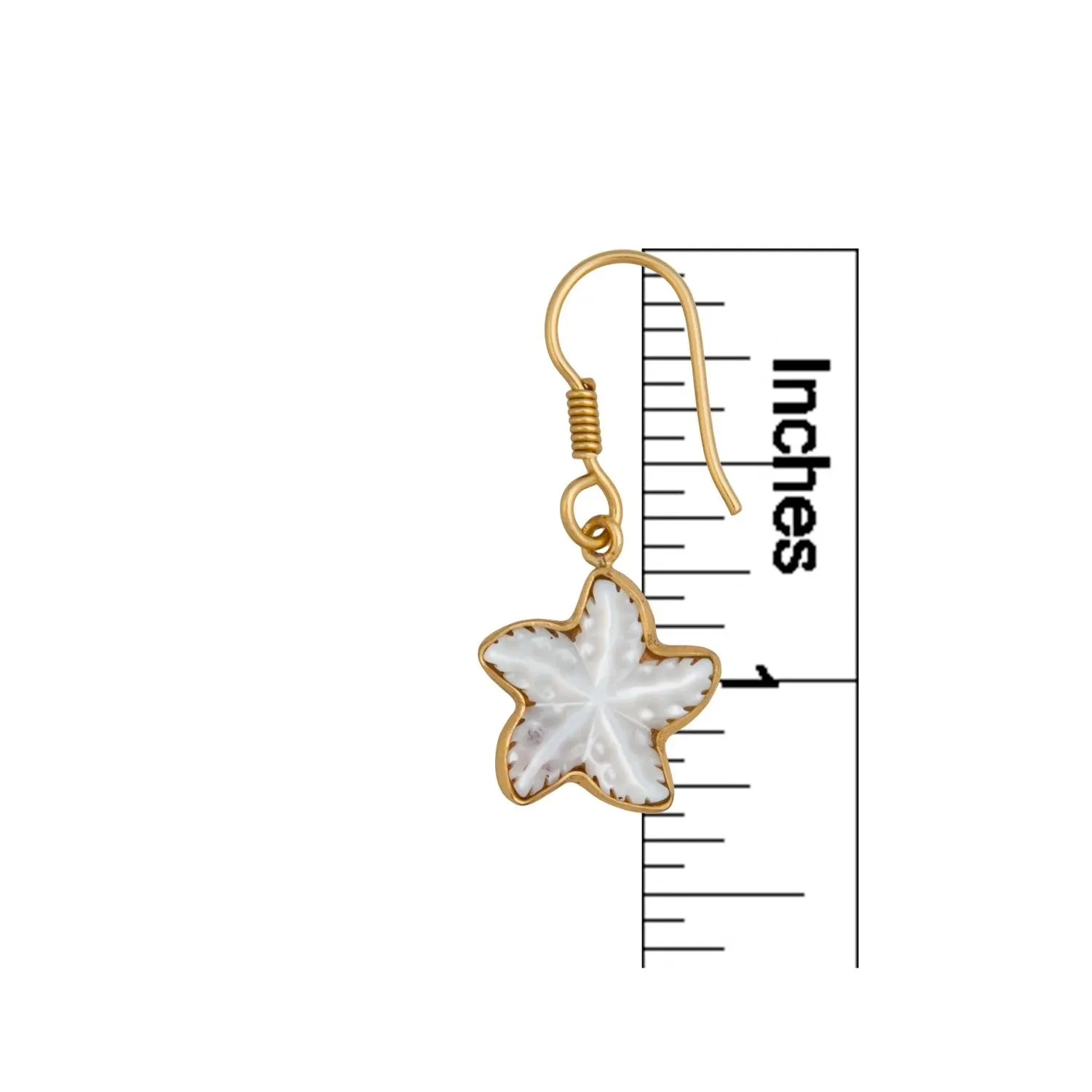 Charles Albert Mother of Pearl Starfish Drop Earring
