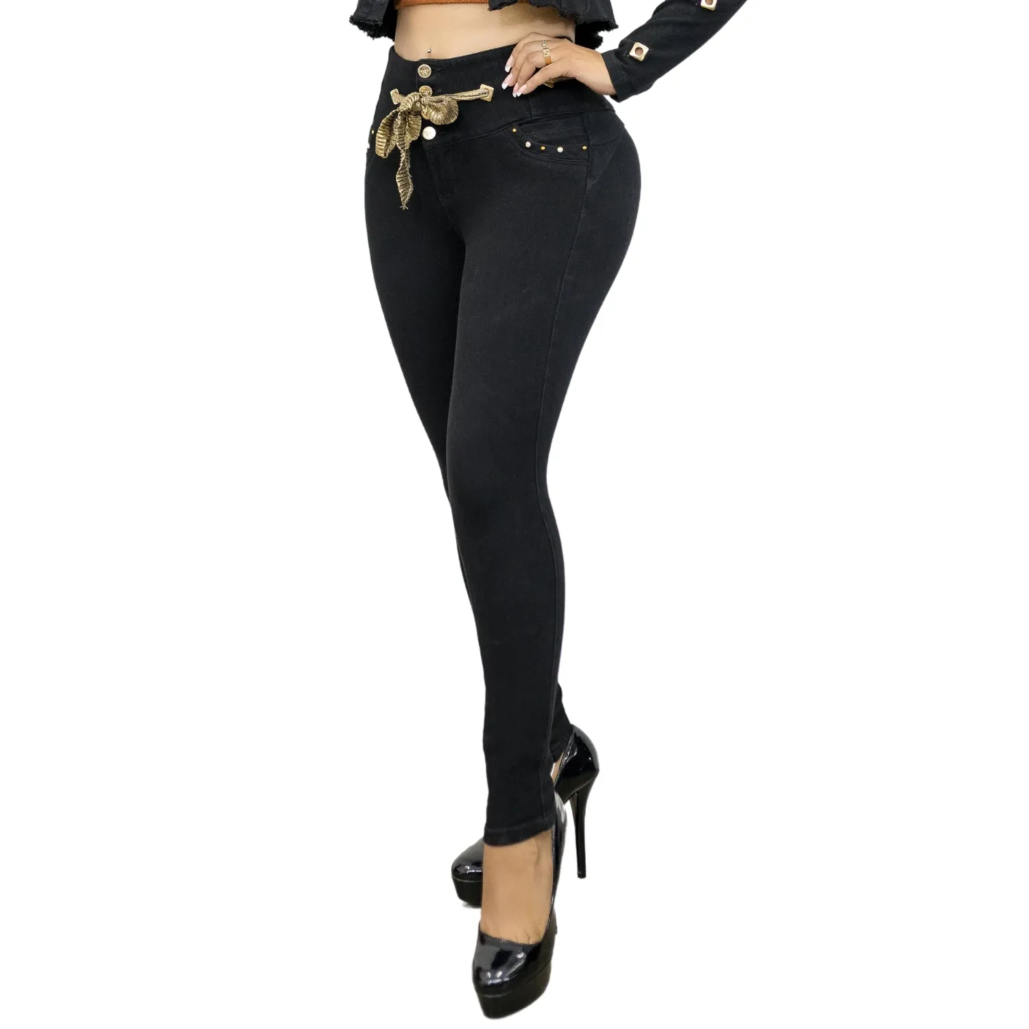 Conjunto Negro Ojales French Terry