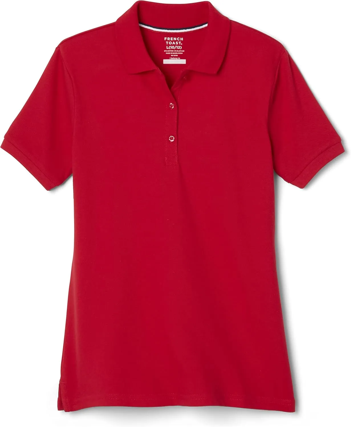 French Toast Women's Short Sleeve Stretch Pique Polo Shirt