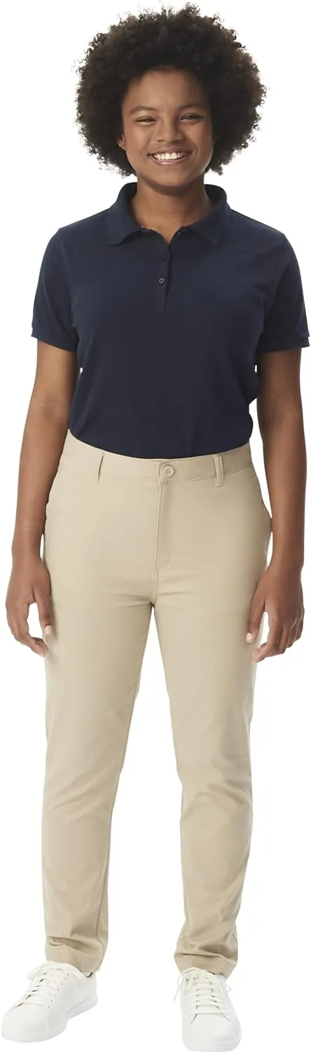 French Toast Women's Short Sleeve Stretch Pique Polo Shirt