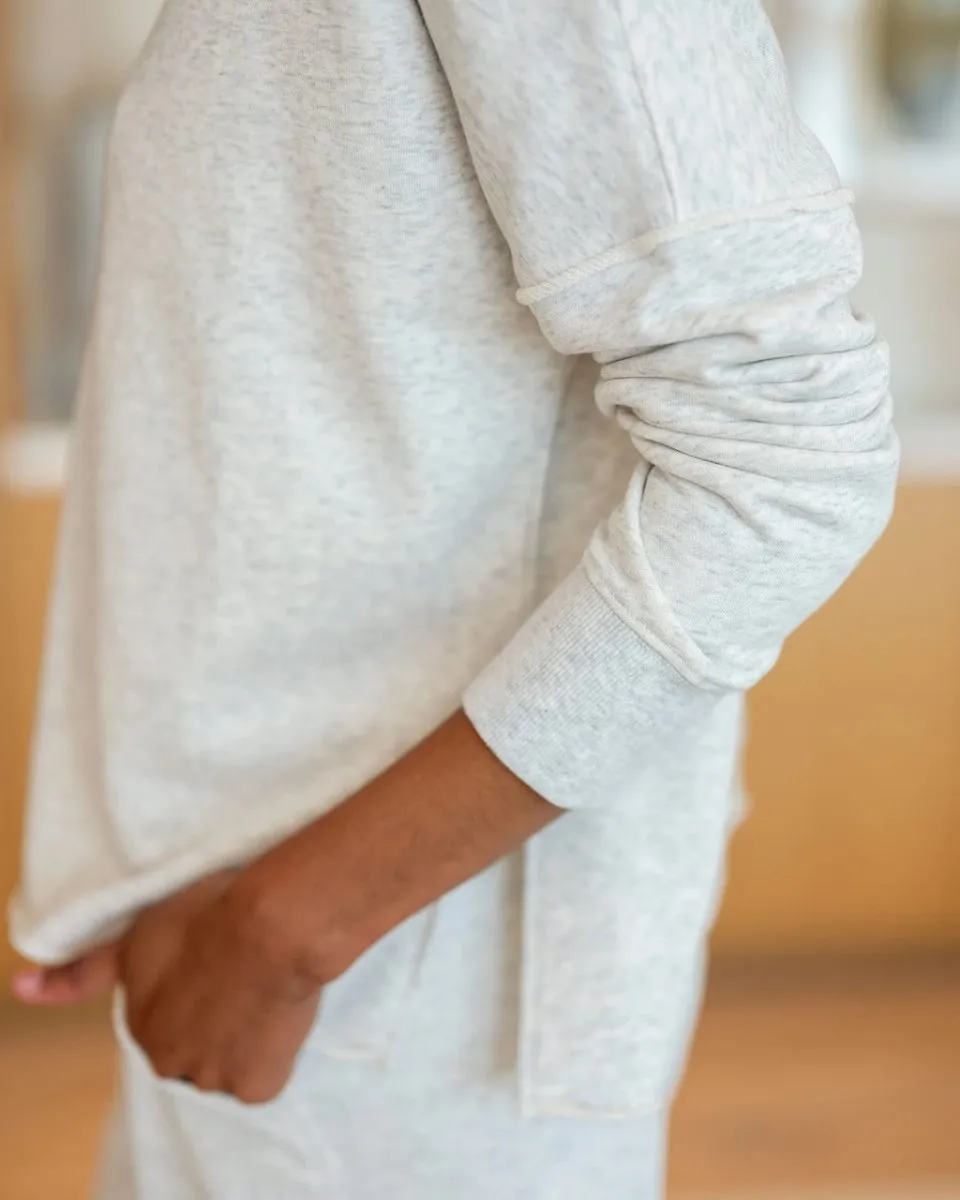 Frenchie Crewneck Sweatshirt in Ash Heather by Mersea