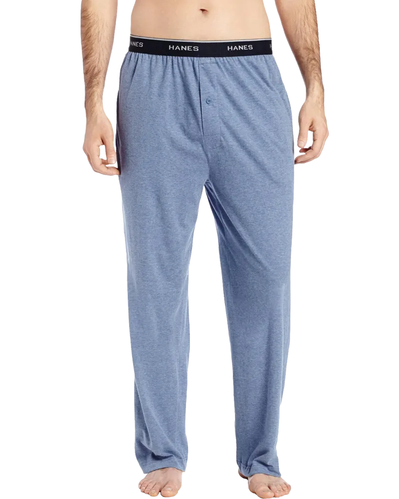 Hanes men's big knit pant with set-on elastic