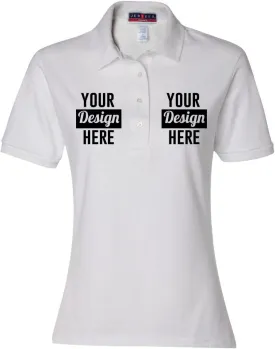 INK STITCH Custom Women 437wr Logo Texts Embroidery SpotShield Polo Shirts