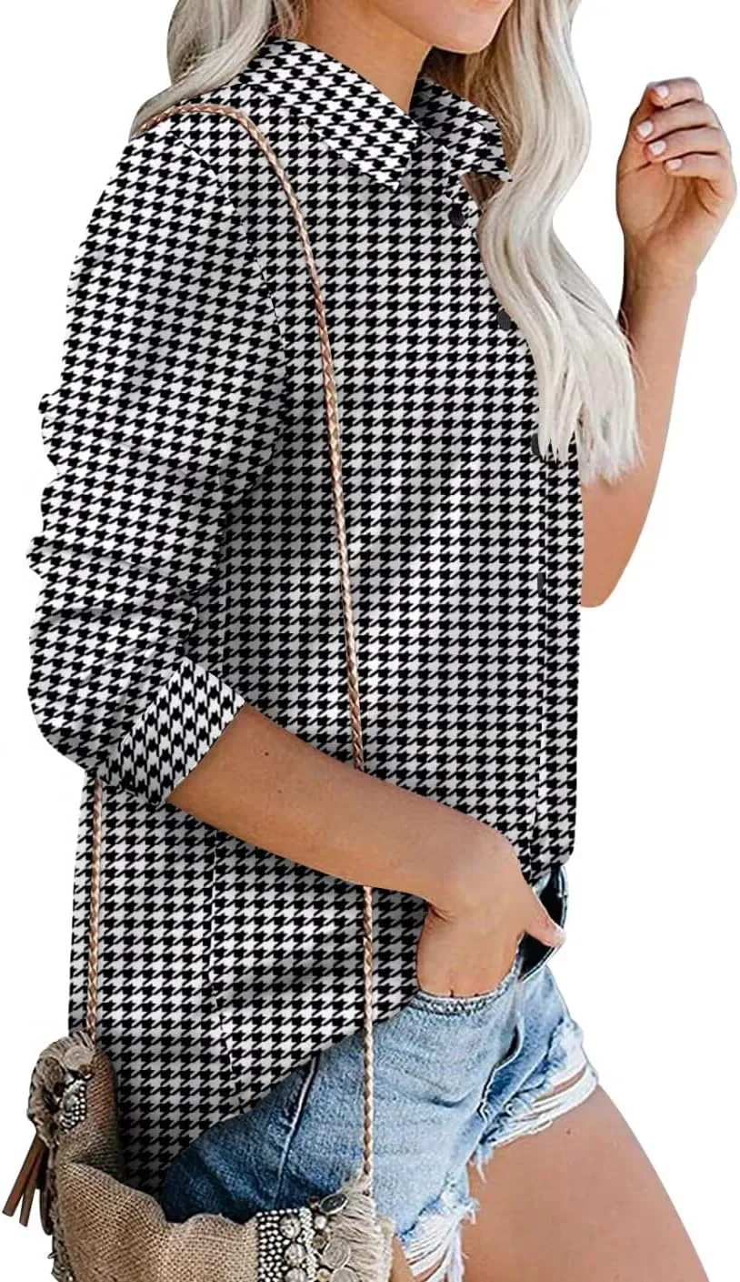 Magritta Long Sleeve Shirts for Women Fashion Button Down Blouse Tops