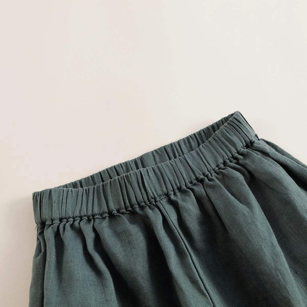 MARC & JANIE Girls 100% Natural Linen Lantern Pants 230891