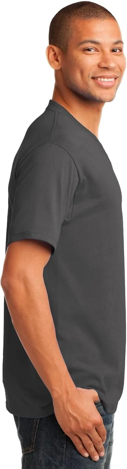 Port & Company Men's 54 oz 100% Cotton V Neck T Shirt