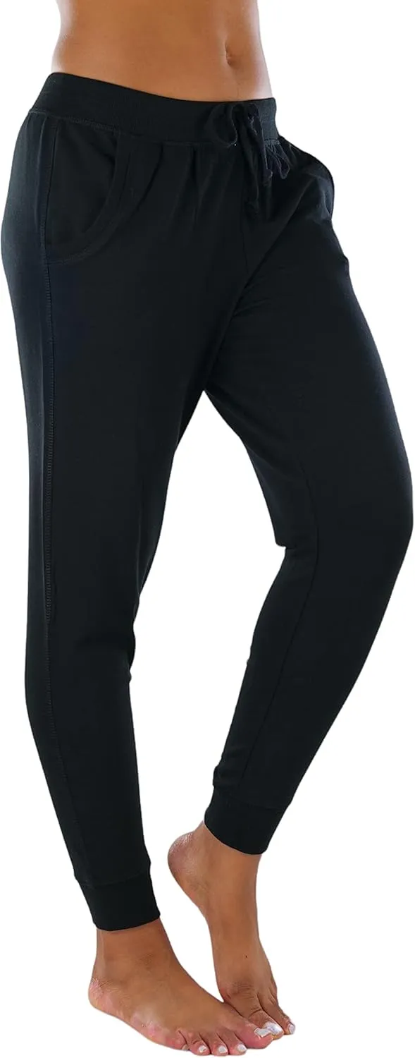 ToBeInStyle Women's Solid Print French Terry Jogger Pants