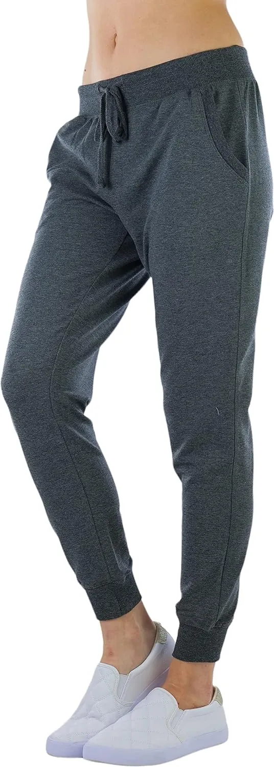 ToBeInStyle Women's Solid Print French Terry Jogger Pants