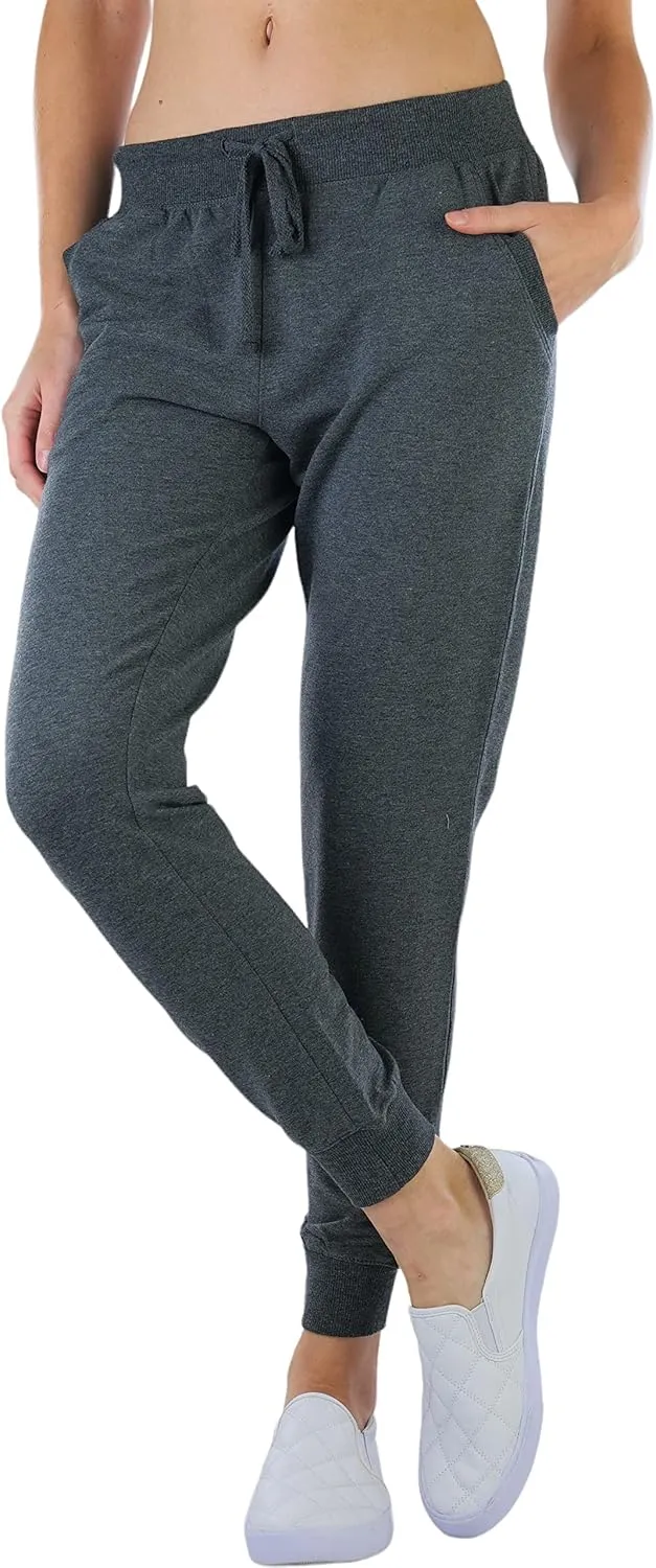 ToBeInStyle Women's Solid Print French Terry Jogger Pants