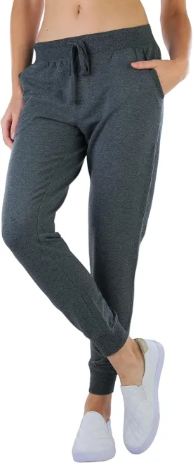ToBeInStyle Women's Solid Print French Terry Jogger Pants