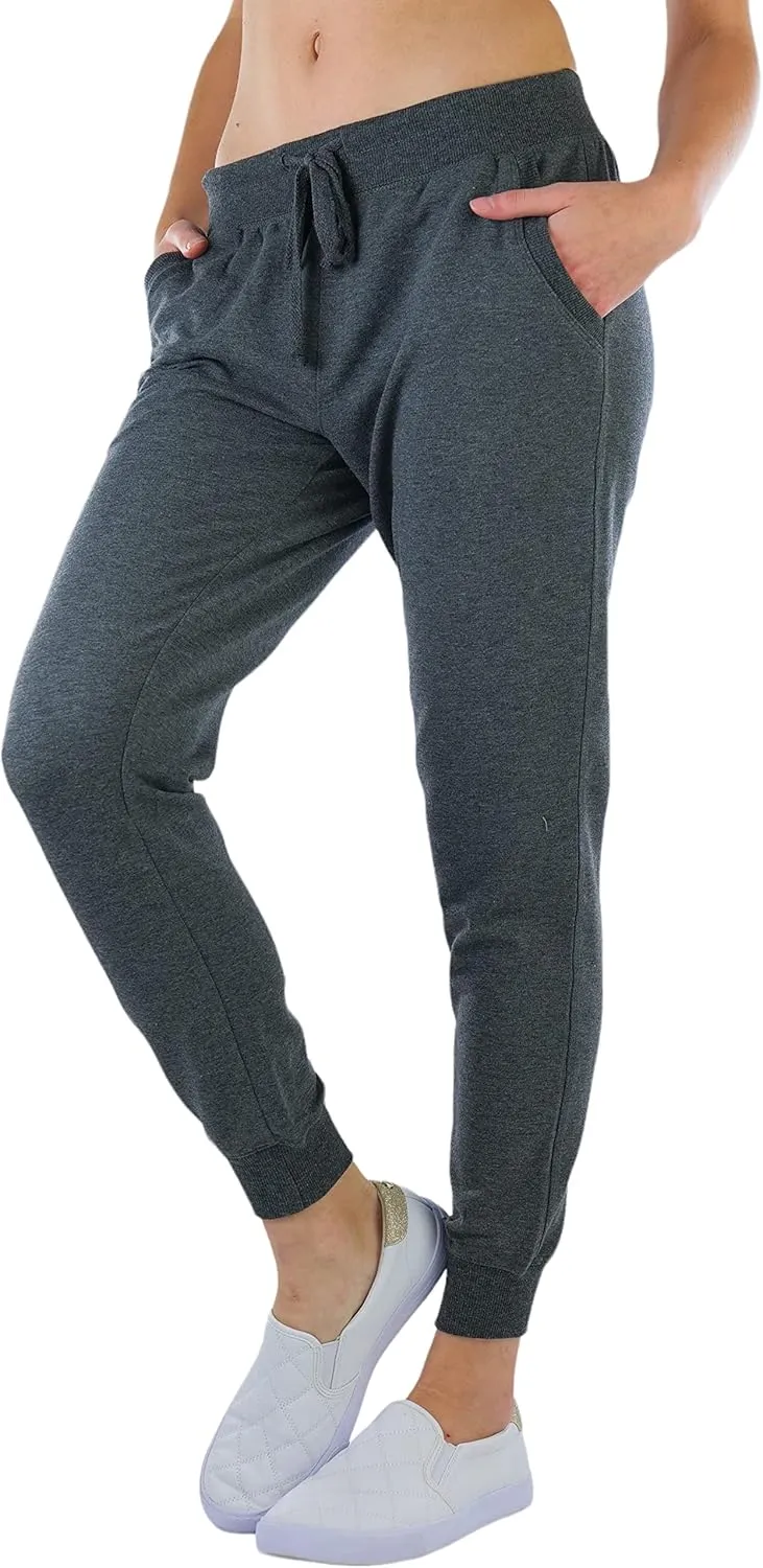 ToBeInStyle Women's Solid Print French Terry Jogger Pants