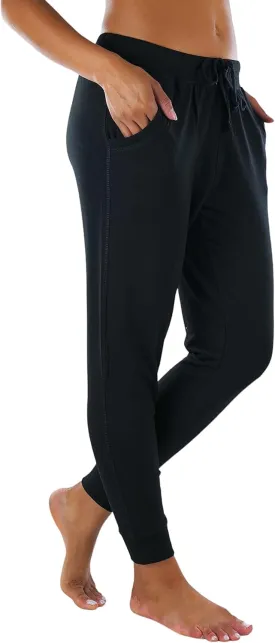 ToBeInStyle Women's Solid Print French Terry Jogger Pants