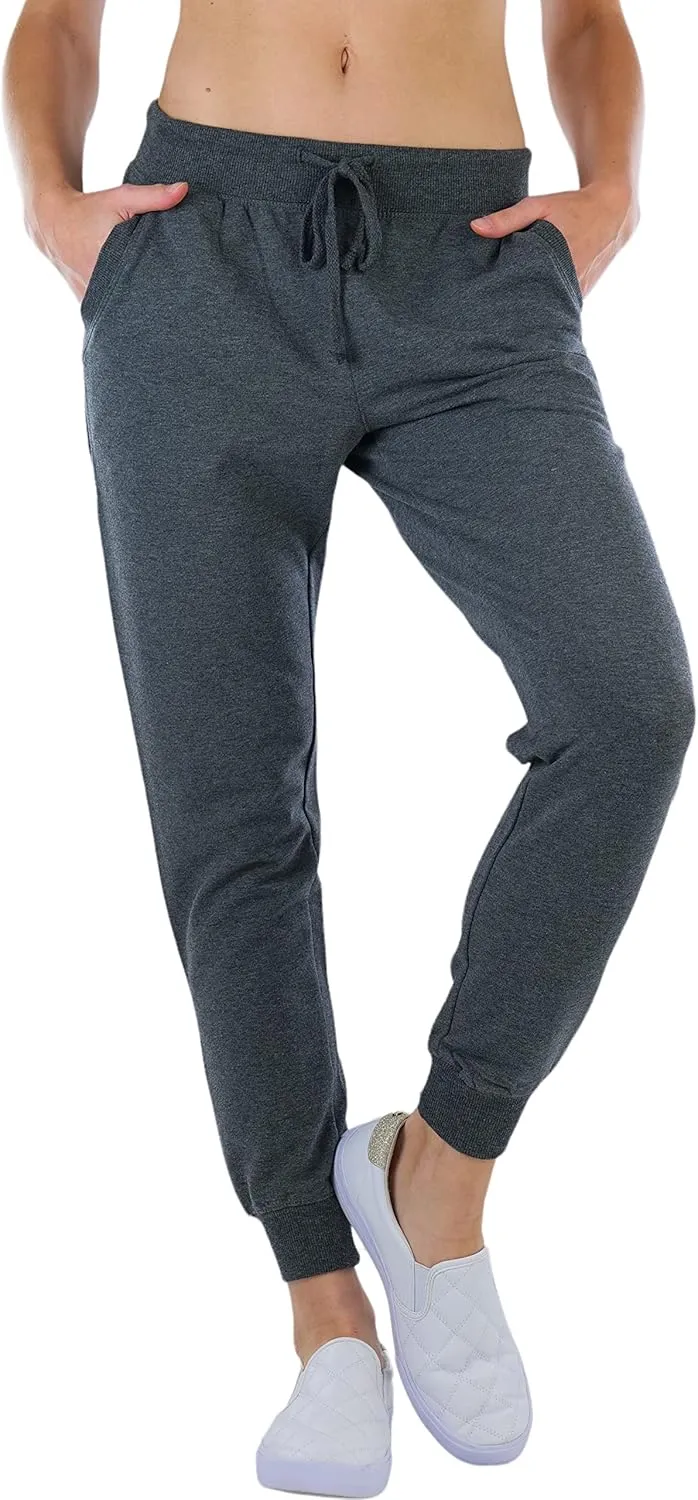 ToBeInStyle Women's Solid Print French Terry Jogger Pants