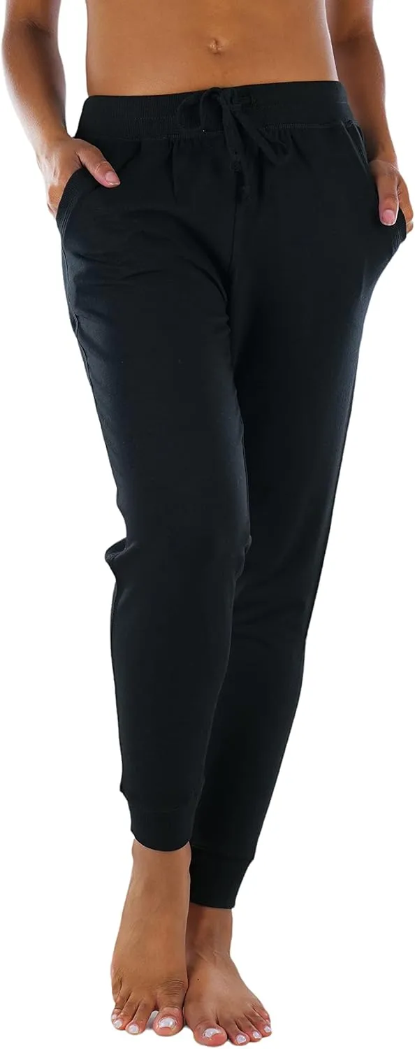 ToBeInStyle Women's Solid Print French Terry Jogger Pants