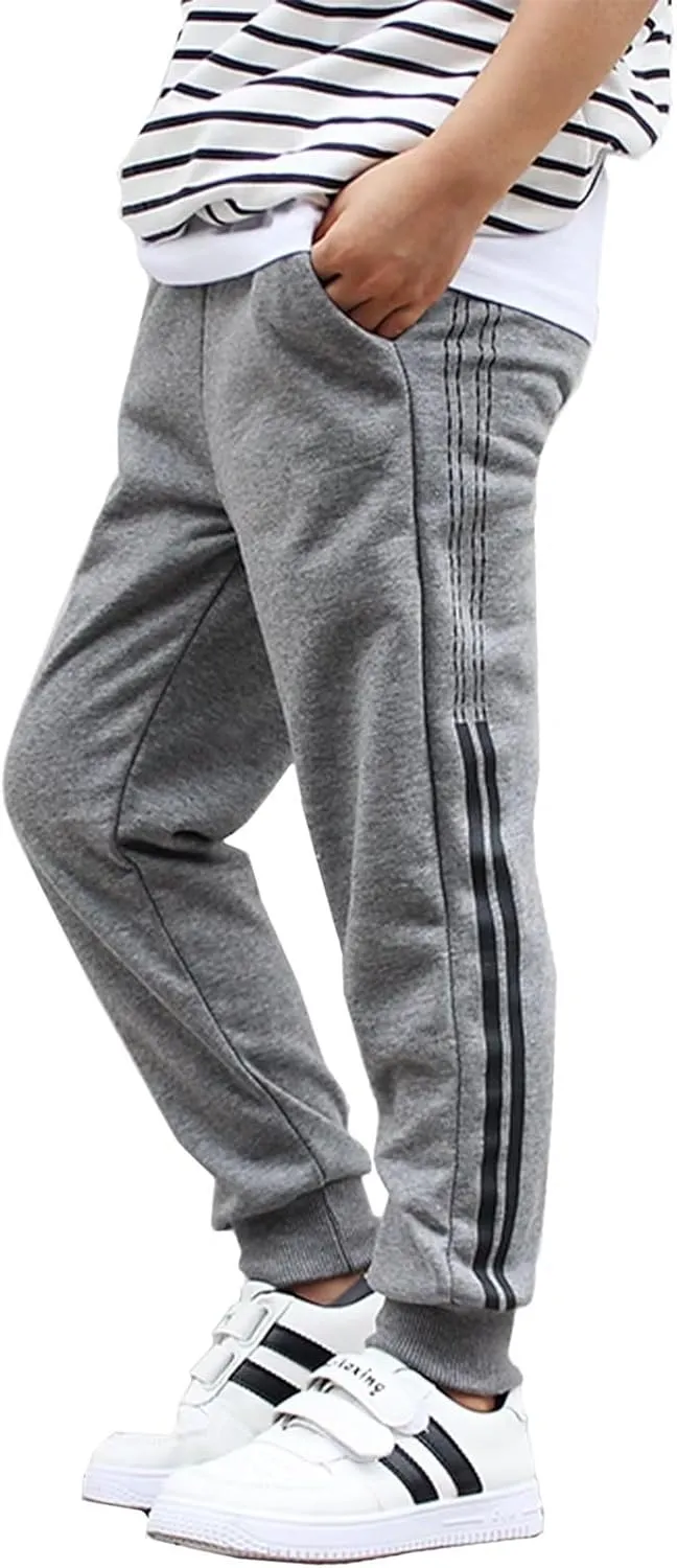 Welity Boys' Cotton Jogger Pants, 4-12 Years
