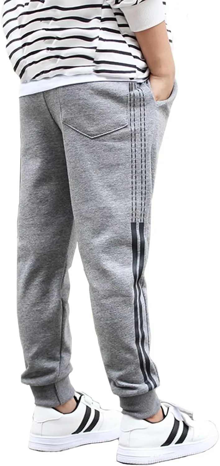 Welity Boys' Cotton Jogger Pants, 4-12 Years