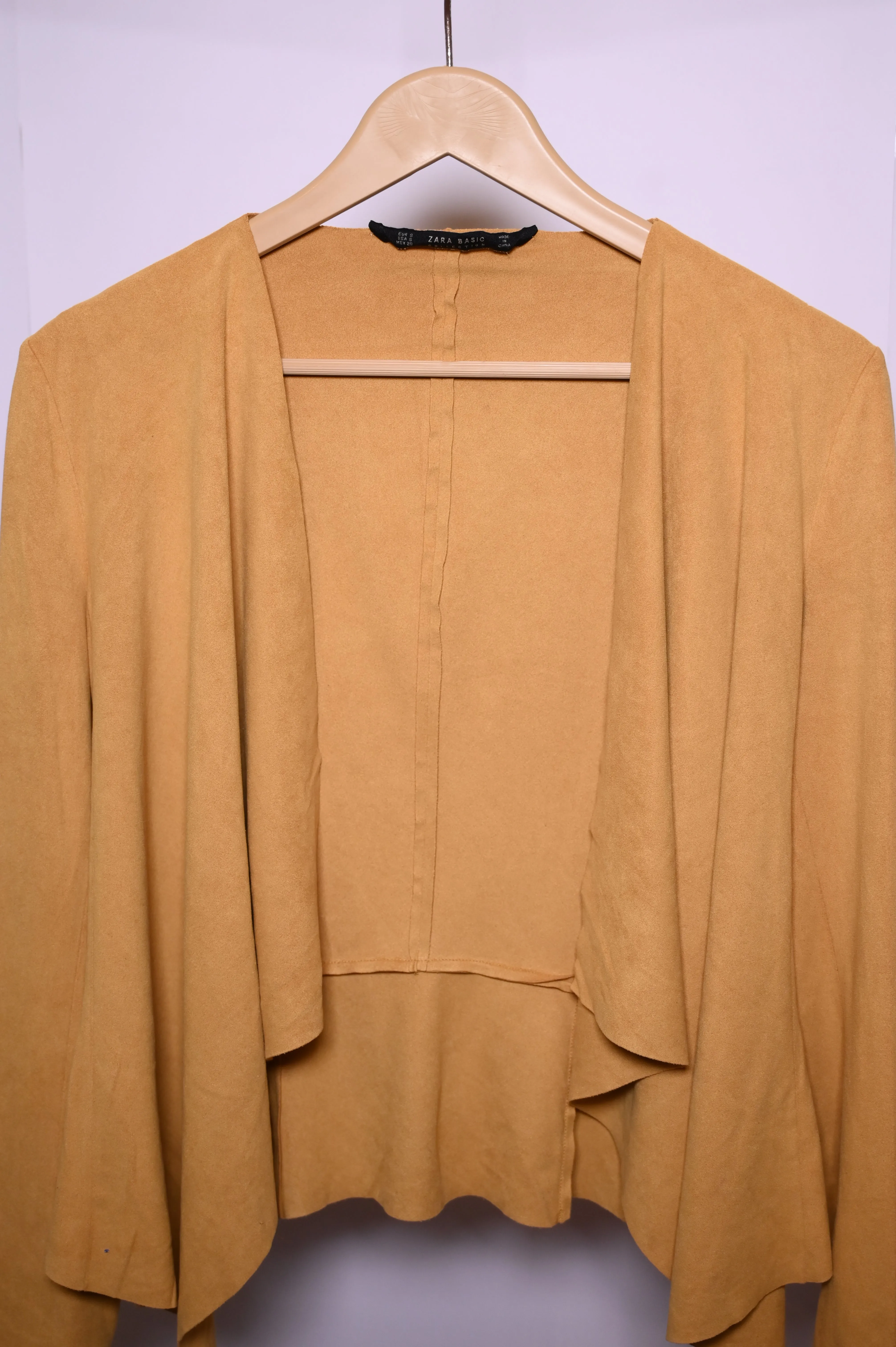 Yellow Polyester Shrug By Zara
